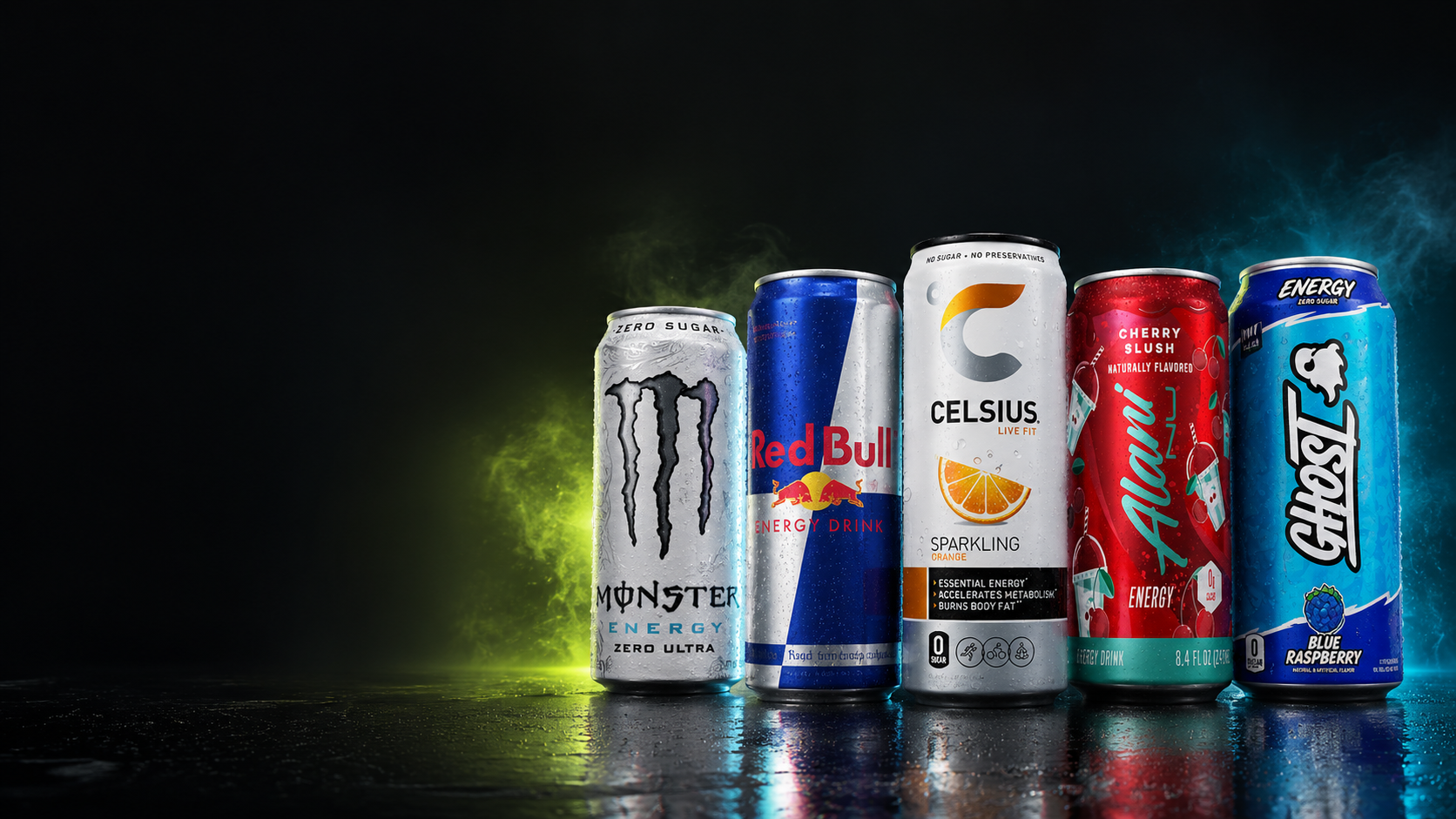 Custom energy drink lineup